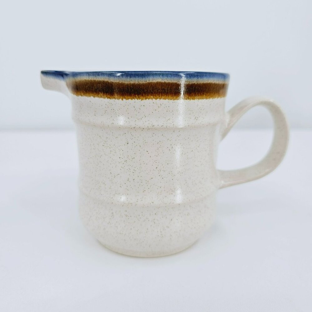 Mikasa Blue Hill 1970s VTG Japan Craft Stone J5001 Creamer Speckled Cream Brown